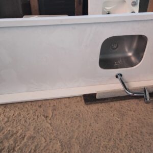 Pia de Cozinha Completa em Quartzo Branco